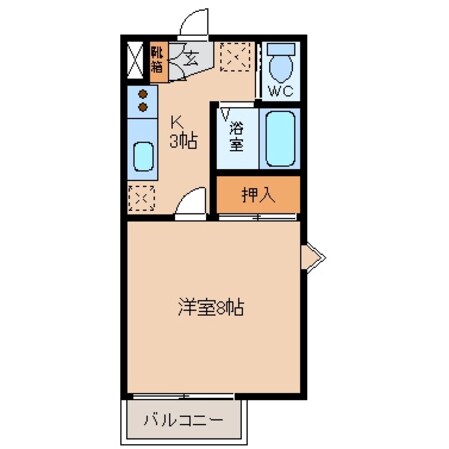 エスポワール清水1の物件間取画像